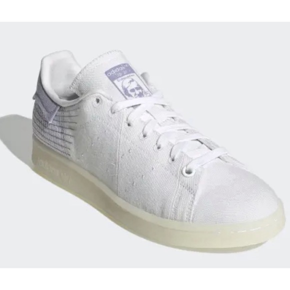 Adidas Stan Smith PrimeBlue Shoes Cloud White/Dust Purple NIB SZ 9.5 - Picture 9 of 15
